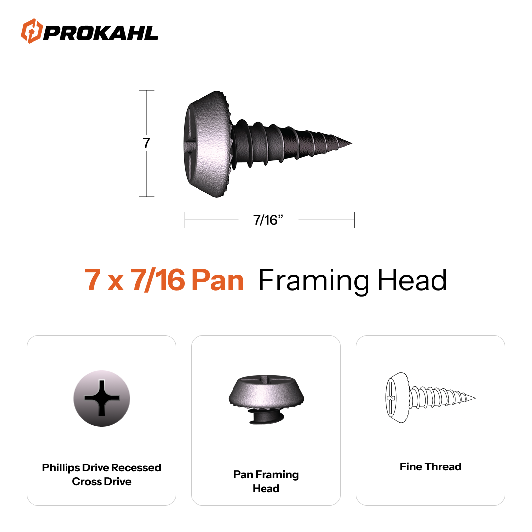 #7 x 7/16 Pan Framing Head Screw - Image 2