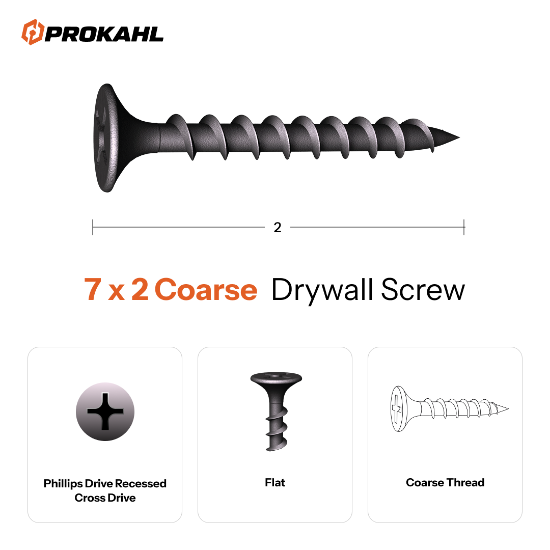 #7 x 2 Coarse Thread Drywall Screw - Image 2